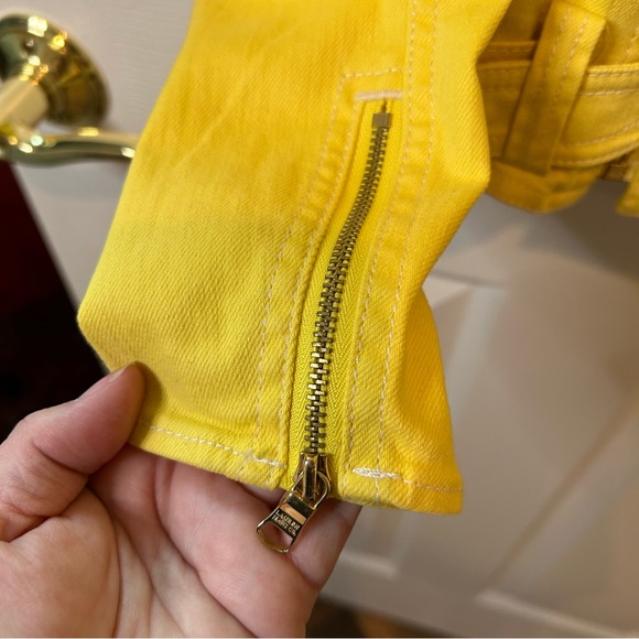 LAUREN JEANS COMPANY BRIGHT YELLOW JEAN JACKET - Picture 6 of 12